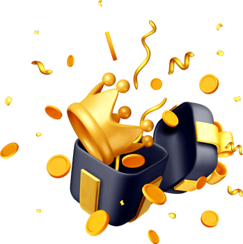 3D Golden Crown in Celebration Decor png
