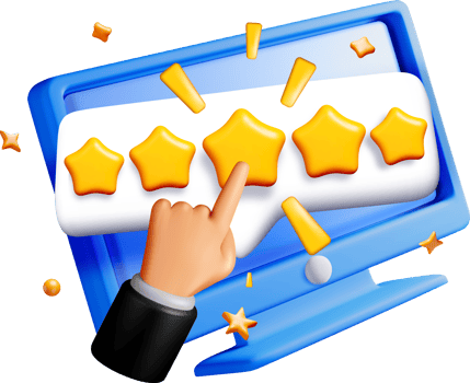Interactive 3D Rating Stars Concept Design png