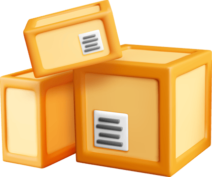 Colorful 3D Boxes Stacked in a Creative Way png