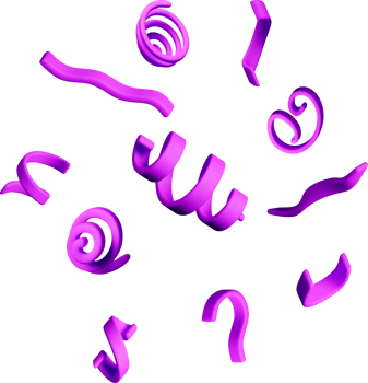 Dynamic 3D Purple Twists and Spirals Design png
