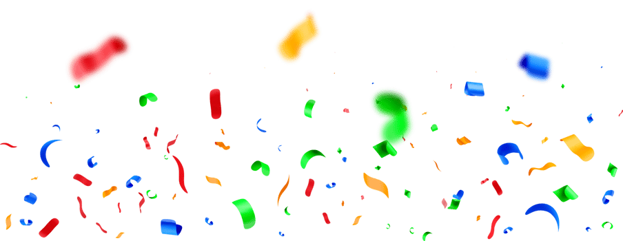 Colorful 3D Confetti Falling in Celebration. png
