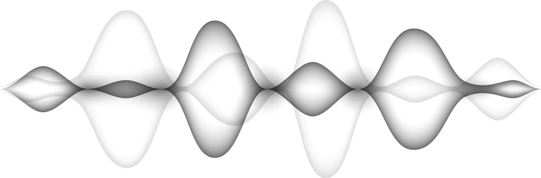 Smooth gray sound waves are creating a beautiful design on a clean white background, representing music, audio, voice and other related concepts vector