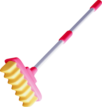 3D Colorful Cleaning Tool for Modern Spaces png