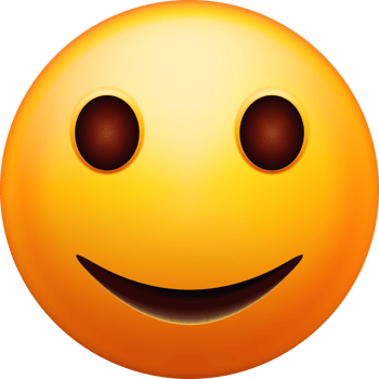Cheerful 3D Smiley Face Icon Representation png
