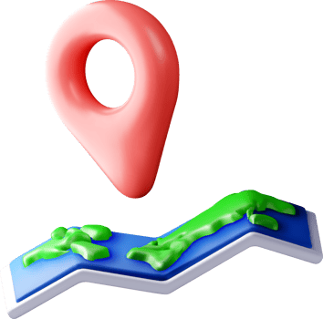 3D Location Marker with Map Elements png