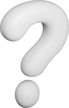 3D White Question Mark on a Minimalist Background png