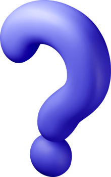 Vibrant 3D Question Mark Design Element png