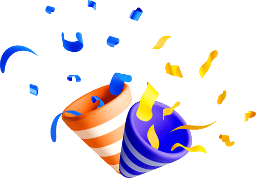 Colorful Confetti and Party Popper Celebration png