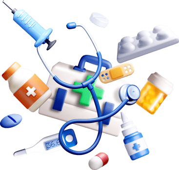 3D Medical Supplies and Health Essentials png