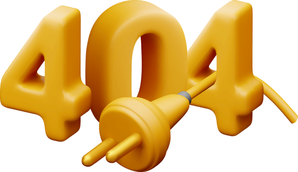 3D Representation of Error Code 404 Symbol png