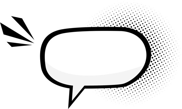 Comic speech bubble halftone retro style png
