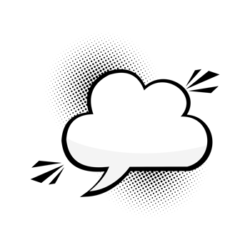 Comic speech bubble for text decoration png