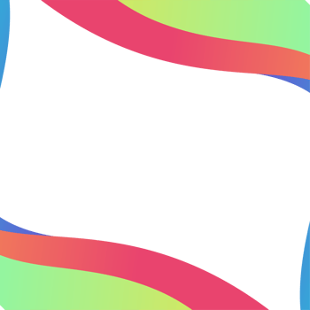 Colorful gradient fluid shape frame for modern poster design png