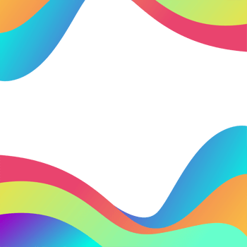 Abstract colorful liquid frame with transparent space png