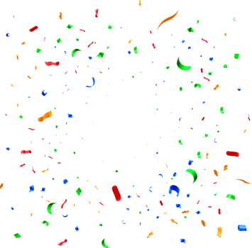 Colorful 3D Confetti Celebration Background png