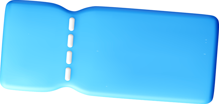 3D Blue Object with Unique Shape and Texture png