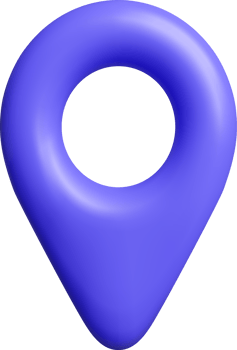 Vibrant 3D Purple Location Pin Design png