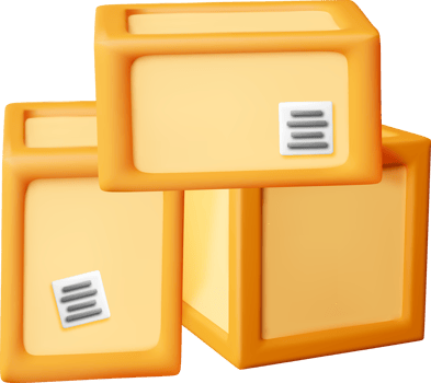 Colorful 3D Boxes Stacked Together png