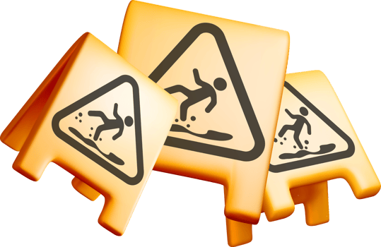 3D Warning Signs for Slippery Surfaces png