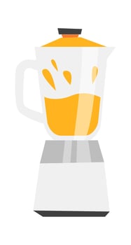 Electric blender for cooking flat icon Household appliance vector