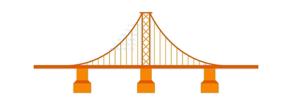 Metal construction flat icon Bridge Architecture element Flat Illustration Hand Drawn Icon vector