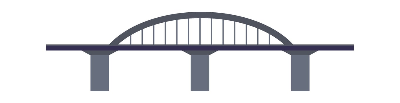 Metal construction flat icon Bridge Architecture element Icon vector