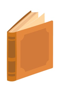 Open old book flat icon Vintage manuscript vector