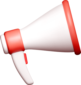 3D Megaphone Illustration for Communication png
