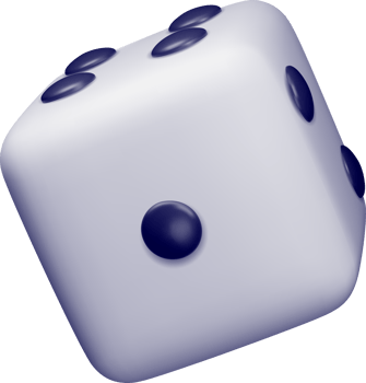 3D Dice Render with Unique Design Elements png
