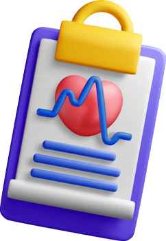 3D Heartbeat Monitor with Medical Chart Design png