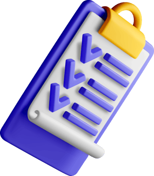 Colorful 3D Checklist with Vibrant Design png