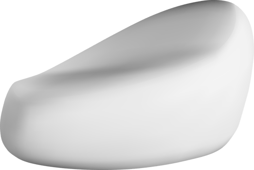 Sleek 3D Abstract Shape Emphasizing Form png