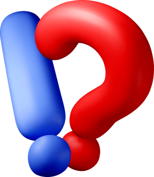 3D Question and Exclamation Marks Design png