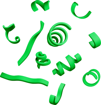 Dynamic Green 3D Shapes in Abstract Form png