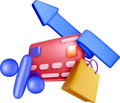 Colorful 3D Financial Icons and Symbols png
