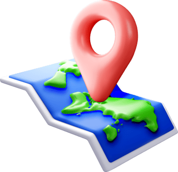 3D Map with Location Pin for Navigation png