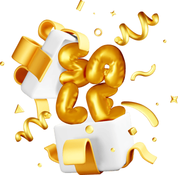 3D Golden Sale Celebration with Gift Elements png