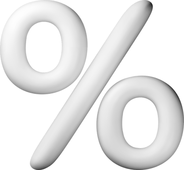 3D Percentage Symbol in Modern Design png