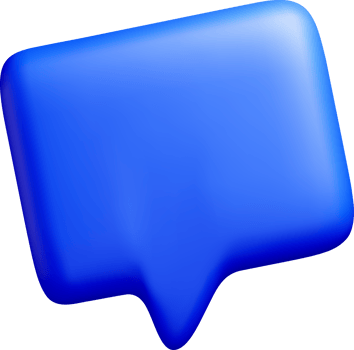 3D Blue Speech Bubble Graphic Design png