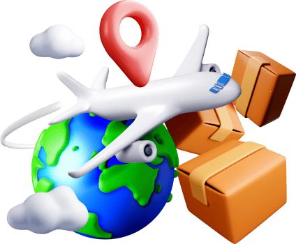 3D Travel and Shipping Concept Illustration png