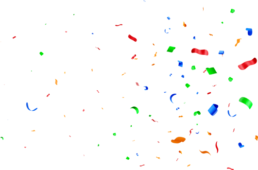 Colorful 3D Confetti Celebration Background. png
