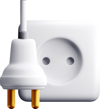 Realistic 3D Electric Plug and Socket Design. png