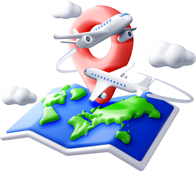 3D Travel and Navigation Concept Illustration png