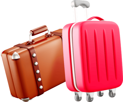 Stylish 3D Luggage for Every Traveler png