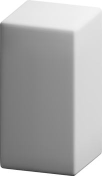 Minimalist 3D Cube in Solid White Color png