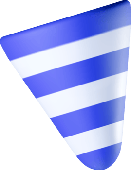 Colorful 3D Triangular Object with Stripes png
