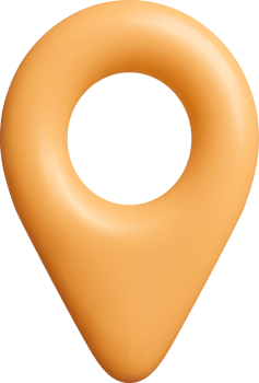 3D Geolocation Marker in Soft Orange Hue png