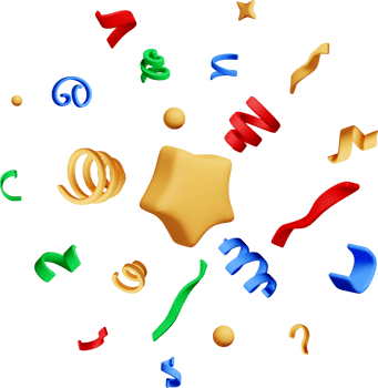 Colorful 3D Shapes and Symbols in Motion png