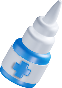 3D Medical Bottle with Blue Cap Design png