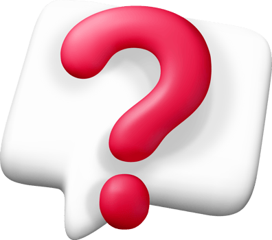 3D Question Mark in a Speech Bubble Design png